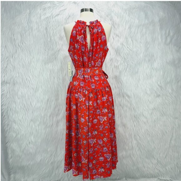 Eliza J Red Floral Midi Dress - Picture 5 of 16